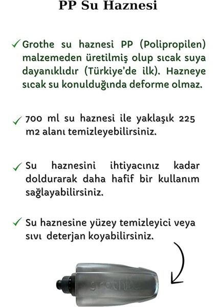 Wipe Sprey Mop Gri - Tıpasız Sistem -2 Mop Bezli - 700 cc Su Hazneli - Üretici Garantili fırsatları