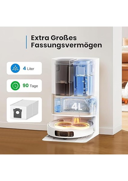 D10 Plus Gen 2 / L10S Plus Robot Süpürge Için 8 Adet Toz Torbası, 4l Büyük Kapasiteli Elektrikli Süpürge Torbası Aksesuarı modelleri