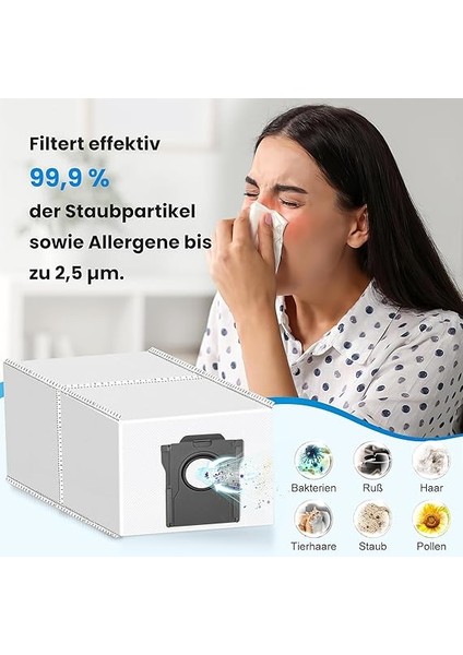 D10 Plus Gen 2 / L10S Plus Robot Süpürge Için 8 Adet Toz Torbası, 4l Büyük Kapasiteli Elektrikli Süpürge Torbası Aksesuarı indirimleri