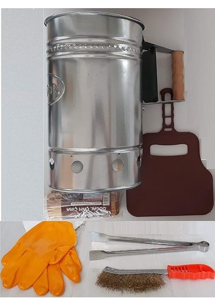 Mangal Barbekü Yakma Seti Kormatik Çıra Yelpaze Et Maşası Eldiven Fırça Közmatik Mangal Yak Seti fiyatları