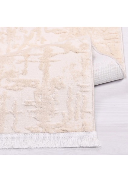 Clemente Modern Bej Viskon ve Akrilik Pamuk Tabanlı Makine Halısı fırsatları