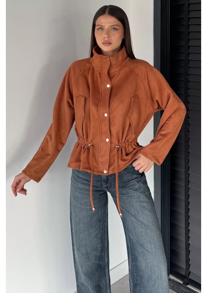 Kadın Bel Lastikli Süet Ceket P-00018946 fiyatları