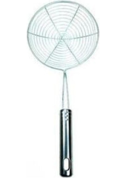 Ahşap Patates Kabak Sebze Kızartma Tel Kevgiri Kepçesi Metal