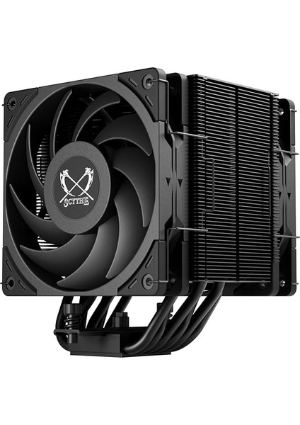 Mugen 6 Dual Fan Black Edition Cpu Hava Soğutucu, Intel LGA1700, LGA1151, Amd Am5, Am4 Desteği, 120MM, Tek Kule, Alüminyum Üst Kapak (Mugen 6 Dual Fan Black Edition)