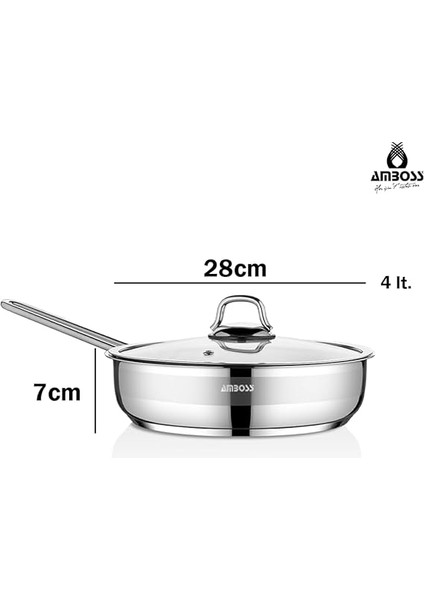Saphire 28X8 4,5 Lt Cam Kapaklı Çelik Tava 4806 modelleri