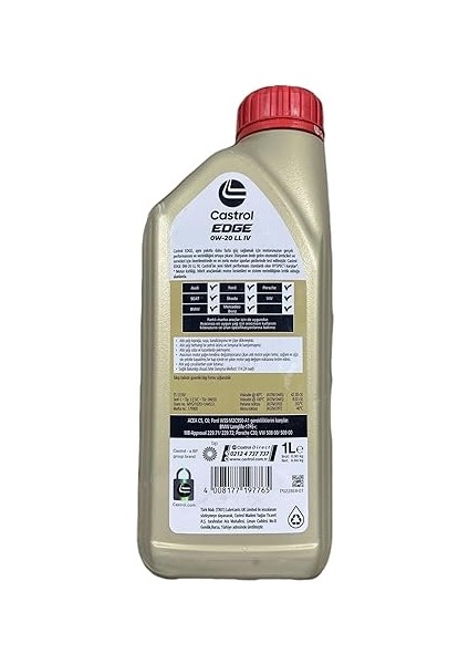 Edge 0W-20 Ll Iv 1 Litre fiyatları