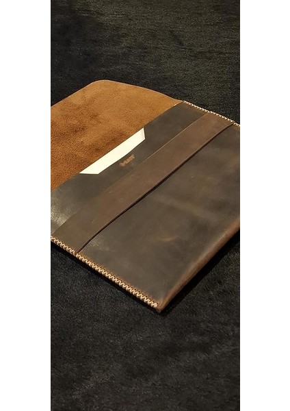 Çantası Kahverengi Nubuk Hakiki Deri El Dikişi Macbook Air/pro Uyumlu Kılıf (16 macbook Pro) indirimleri