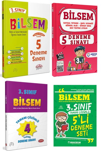 3. Sınıf BİLSEM Deneme Sınav Seti 19 Deneme