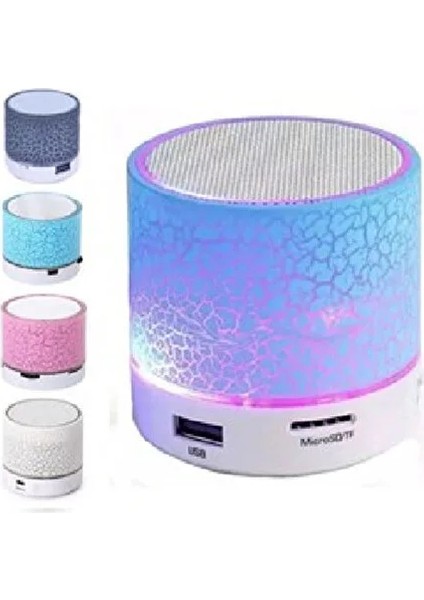 Işıklı Taşınabilir Bluetooth Wireless Hoparlör Kablosuz Ses Bombası