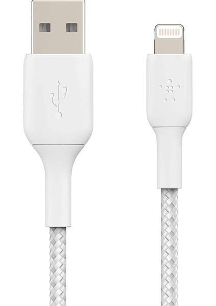 Örgülü Lightning Kablosu (Iphone, Ipad, Airpods Için Boost Charge Lightning/usb Kablosu) Mfi Sertifikalı iPhone Şarj Cihazı, Örgülü Lightning Kablosu (2m, Beyaz) fiyatları