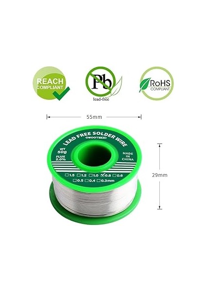 Lehim Kalemi, Kurşunsuz Lehim Teli Kolofonyum Çekirdekli Elektrikli Süpürme ve Ev Işleri Için (SN99,3 Cu0,7/0,8 Mm, 50 G) modelleri