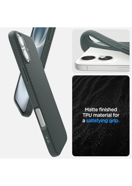 16 Plus ile Uyumlu Ince Kılıf Air Hava Kanalı Teknolojisi Askeri Sınıf Koruma Abyss Green Dokulu Yüzey Kapak - ACS08068 fiyatları