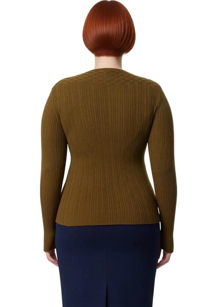 Stil Kadın I Örgü Detaylı Yumuşak Kumaş Bluz Regular Triko Fitted Kalıp Büyük Beden fiyatları