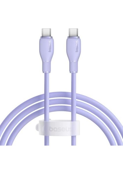 Pudding Hızlı Şarj Özellikli Type-C To Type-C Kablo 100W, 1.2 Metre, Mor fiyatları