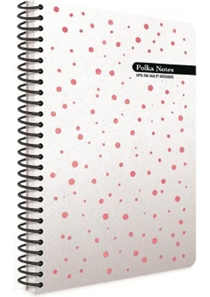 Polka Notes 17 x 24 Spiralli Defter Sert Kapak 120 Yaprak Kareli