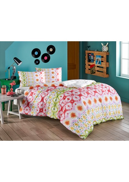 Ranforce Çift Kişilik Nevresim Takımı Lastikli Çarşaf 160X200CM