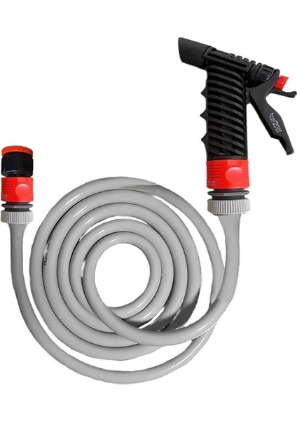 Düz Sulama Yıkama Hortum Musluk Adaptörlü ve Yeni Tetik Başlıklı Set (10 Metre Turuncu) fiyatları