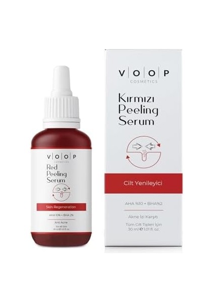 Voop Kırmızı Peeling, Cilt Yenileyici Serum 30 ml fiyatları