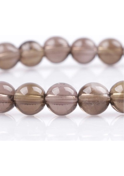 Dumanlı Kuvars Doğal Taş Bileklik 6 mm Yuvarlak Kesim fiyatları