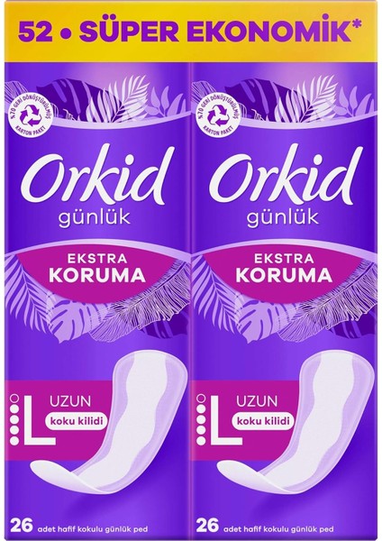 Orkid Extra Koruma Uzun Günlük Ped 52 Adet modelleri