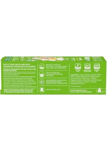 R.o.c.s. Baby 0-3 Yaş Papatya Özlü Florürsüz Bebek Diş Macunu (1 x 45 G) fiyatları