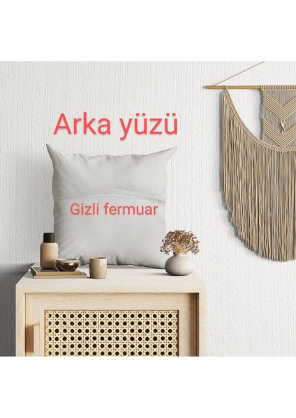 2 Li Kombin Punch Işlemeli Papatya Desen Dijital Baskılıı Kırlent Kılıfı modelleri