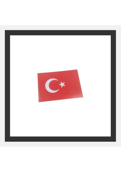 10 Adet Türk Bayrağı Sticker A5 Küçük Etiket (Ebat: 21 cm x 14,8 Cm)