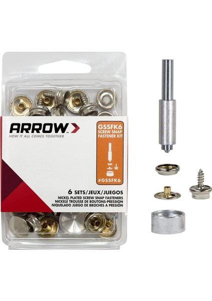 Gssfk6 6’lı Vidalı Çıtçıt Düğme Seti