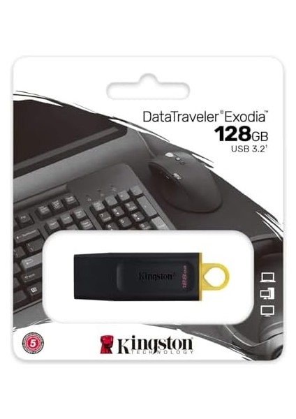 Exodia 128GB USB Bellek Usb3.2 Gen1 ( + Yellow) DTX/128GB modelleri