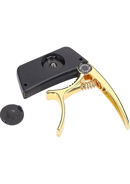 TCAPO20 Çok Işlevli Alüminyum Alaşımlı 2'si 1 Arada Gitar Kapo Akort Aleti Ekranlı Normal Akustik Folk Elektrik Gitar Kromatik Bas Altın 5 fırsatları