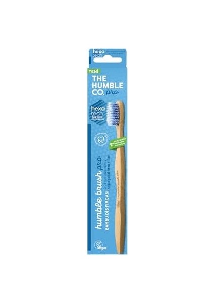 The Humble Co. Humble Brush Pro Lıne Yetişkin Soft Mavi 0.01 Inceltilmiş Hegzagonal Fırça Kılları