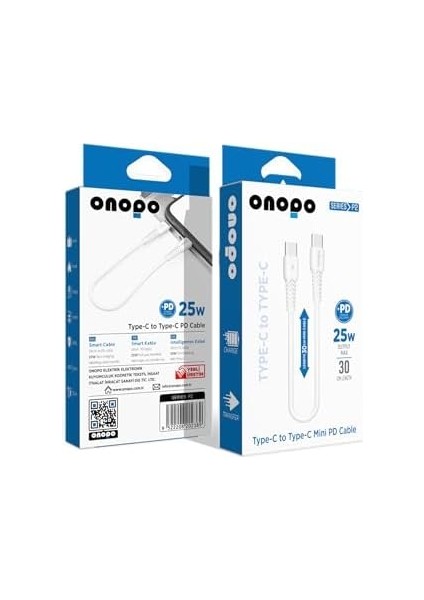 P2 Type-C To Type-C Mini Pd 25W Hızlı Şarj ve Kablosu | 30CM | Uyumlu | 480MBPS Veri Aktarımı modelleri