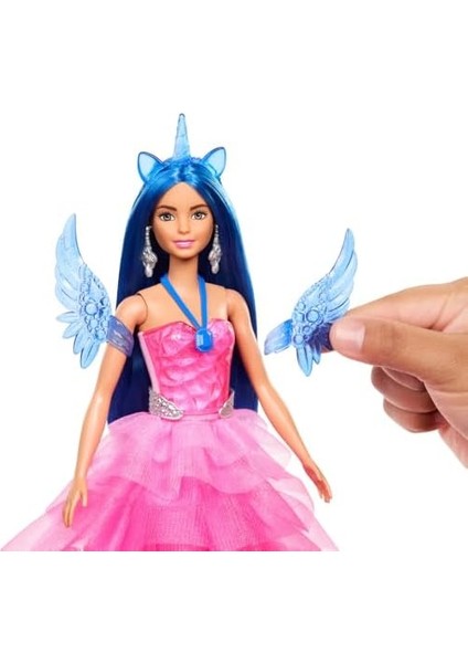 65. Yıla Özel, Mavi Saçlı, Pembe Bebek ile Safir Kanatlar Gibi Aksesuarlar, HRR16 fiyatları