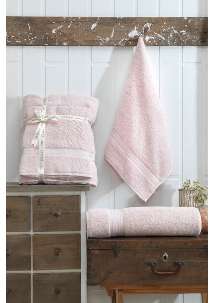 Pamuklu 2'li Battal Boy Banyo Havlusu/saç Havlusu Set