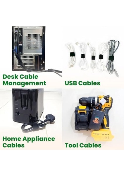 Kablo Düzenleyici – 5 Metre Yapışkanlı Rulo, Kablo Toparlayıcı Organizer, Bitki Sarma ve Çok Amaçlı Kullanım Için Uygun-Kablo Düzenleme Bandı (2) fiyatları