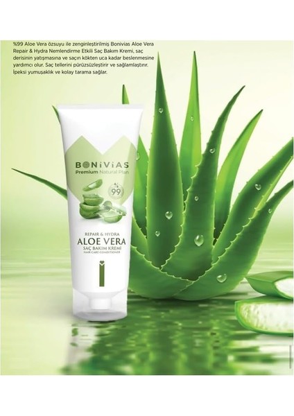 Aloevera Nemlendirici Saç Bakım Kremi% 99 Aloevera & Jojoba Oil 250 ml