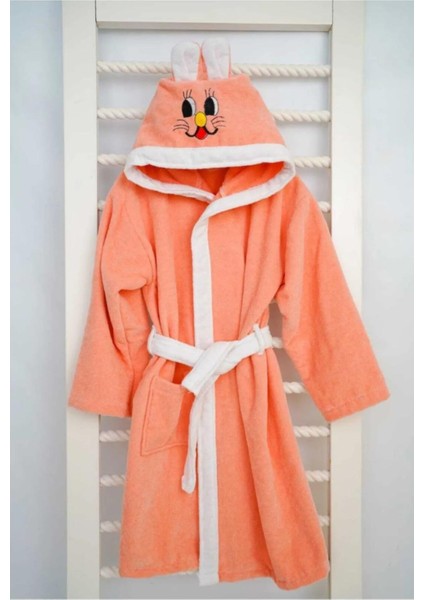 Rise Pamuklu Kapüşonlu Bebek - Çocuk Bornoz