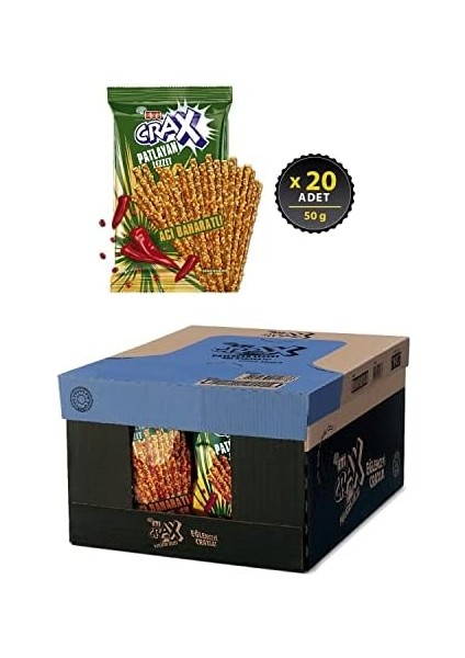 Eti Crax Patlayan Lezzet Acı Baharatlı Çubuk Kraker 50 G x 20 Adet fiyatları