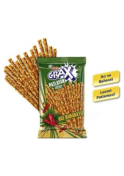 Eti Crax Patlayan Lezzet Acı Baharatlı Çubuk Kraker 50 G x 20 Adet modelleri