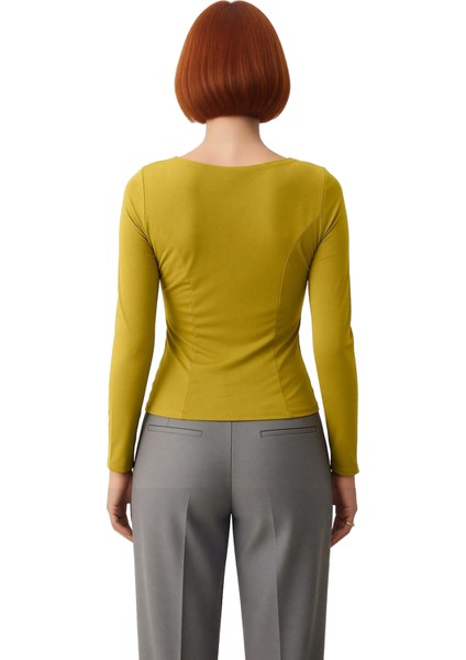 Kadın Regular Boy Kayık Yaka Uzun Kollu Örme Üst Kaliteli Şık Rahat Modern Zarif Günlük modelleri