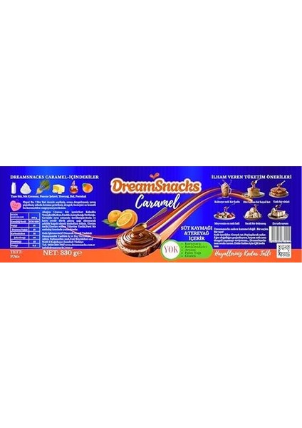 Dreamsnacks Premium Portakallı KARAMEL,330 G Cam Kavanoz,katkısız,doğal Taze Süt Ürünleri ile Hazırlanmış,glutensiz,ekmek Üzeri&waffle& Krep&dondurma&tüm Tatlılar