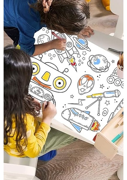 Yolculuğu- Güneş Sistemi - Dev Boyama Kağıdı - Boyama Rulosu - Büyük Boy 5 Metre Uzunluk modelleri