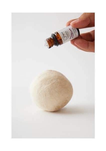 Woolyball Organik Koyun Yünü Çamaşır Kurutma Topları, 3&apos;lü Paket, Xl Boyut 7CM/50GR, Hediye 5ml Uçucu Yağ