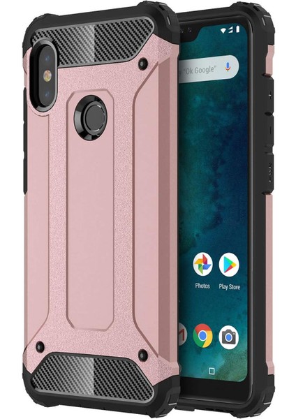 6 Pro Için Kılıf Rugged Rose [ 6 Pro ile Uyumlu Kılıf - Rose ]