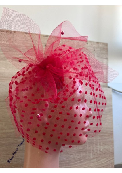 Kırmızı Gelin Şapkası Vualet Nikah Şapkası,nikah Şapkası Kına Şapka Gelin Kepi Gelin Saç Aksesuarı