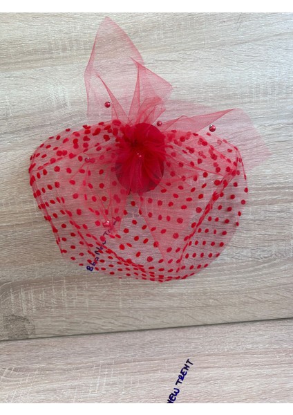 Kırmızı Gelin Şapkası Vualet Nikah Şapkası,nikah Şapkası Kına Şapka Gelin Kepi Gelin Saç Aksesuarı