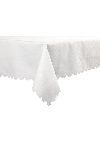 Ayana Kare Masa Örtüsü Ekru 150CM