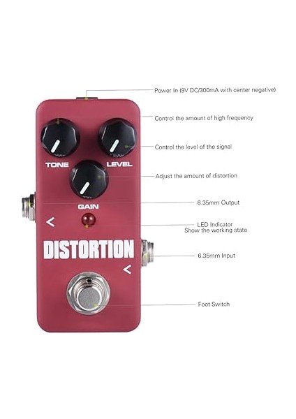 Fds2 Mini Distortion Pedalı Portatif Gitar Efekt Pedalı indirimleri