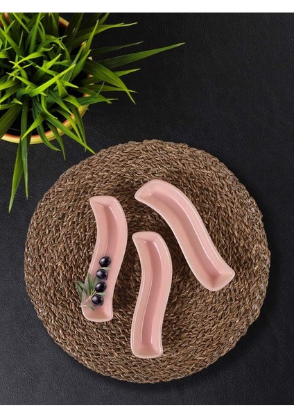 Mat Açık Pembe Ivory Zeytinlik 18 cm 3 Adet