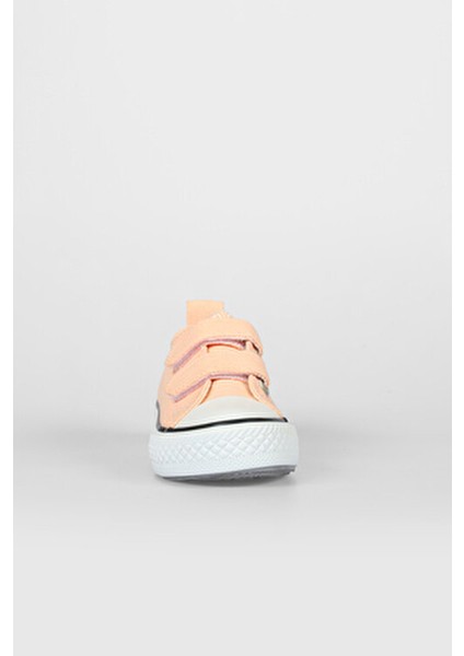 Işıklı Çocuk Spor Ayakkabı Pudra Renkli Tekstil Malzeme ile Düz Taban 20Y.150